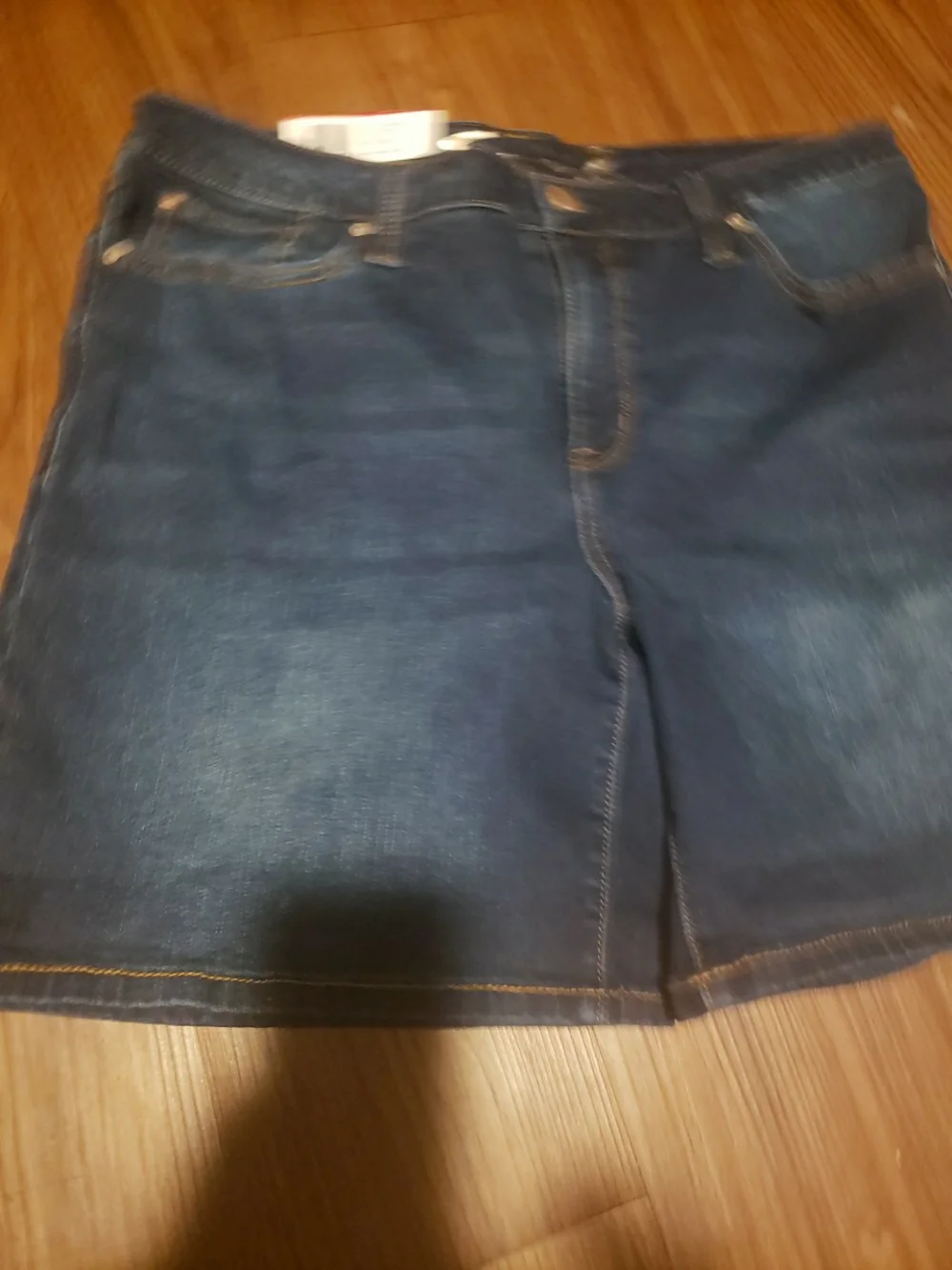 Seven7 Dark Blue Denim Jean Shorts